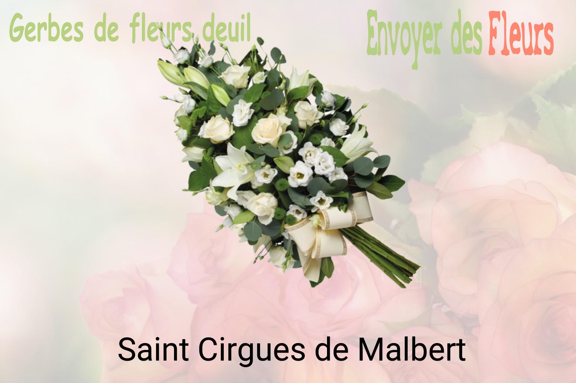 Gerbe de fleurs de deuil livrée à Saint-Cirgues-de-Malbert